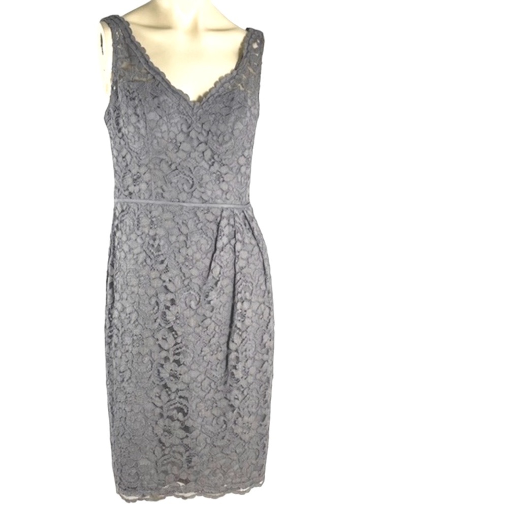 Micro Mini Dress Wedding Prom Sexy Wedding Guest David's Bridal Gray Lace Formal